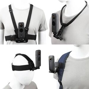 Insta360 ONE X3 X2‎ Camera Mount Chest Head Backpack Neck Strap Holder Kit
